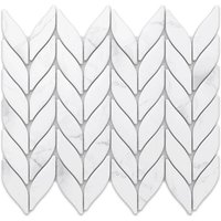 Ilcom - Keramikmosaik auf Netz für Badezimmer oder Küche 27.6cm x 33.2cm - Marble Sparrow von ILCOM