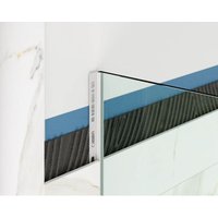 LSS-Edelstahlprofil für die Glasmontage 8-10mm Dusche Wand 11mm x 2000mm - Silber satiniert von ILCOM