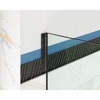 LSS-Edelstahlprofil für die Glasmontage 8-10mm Dusche Wand 11mm x 2400mm - schwarz glänzend von ILCOM