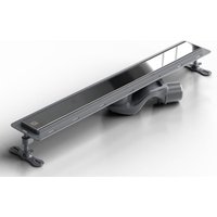 Lineare Duschrinne aus Stahl, 60 cm x 6,5 cm, 61 l/min - schwarz glänzend Lineare Duschrinne aus Stahl, 60 cm x 6,5 cm, 61 l/min - schwarz glänzend von ILCOM