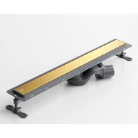 Lineare Duschrinne aus Stahl für Bodenduschen, 60 cm x 6,5 cm, 61 l/min - satiniert gold Lineare Duschrinne aus Stahl für Bodenduschen, 60 cm x 6,5 cm, 61 l/min - satiniert gold von ILCOM
