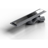 Linearer Stahlablaufkanal für Bodenduschen, 40 cm x 6,5 cm, 61 l/min - schwarz glänzend Linearer Stahlablaufkanal für Bodenduschen, 40 cm x 6,5 cm, 61 l/min - schwarz glänzend von ILCOM