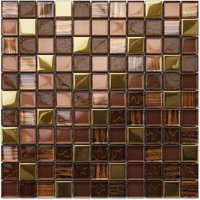 Mosaik auf Netz für Bad Küche aus Glas 30x30cm - Azteca Gold Mosaik auf Netz für Bad Küche aus Glas 30x30cm - Azteca Gold von ILCOM