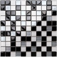 Mosaik auf Netz für Bad oder Küche aus Glas -30x30cm - Moonwalk von ILCOM