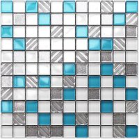 Mosaik aus Glas für die Innenausstattung des Badezimmers Küche - 30 x 30 cm - Poseidon von ILCOM