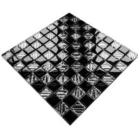 Mosaik für Bad Innenküche aus Glas -30 x 30cm- BLACK CHESS von ILCOM