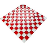 Mosaik für Badezimmer Innenküche aus Glas 30 cm x 30 - Red Cross von ILCOM