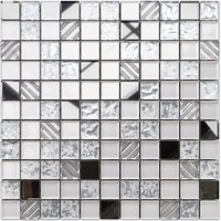 Mosaik für Badezimmer Innenküche aus Glas 30 x 30 cm - Keep calm von ILCOM