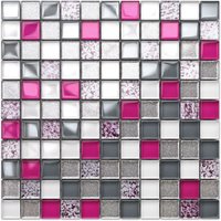 Mosaik für Badezimmer Innenküche aus Glas 30cm X 30cm - PEARL PINK Mosaik für Badezimmer Innenküche aus Glas 30cm X 30cm - PEARL PINK von ILCOM