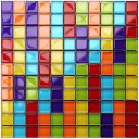 Mosaik für Badezimmer Innenküche aus Glas 30x30 - Long Rainbow Mosaik für Badezimmer Innenküche aus Glas 30x30 - Long Rainbow von ILCOM