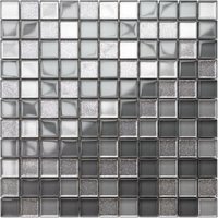 Mosaik für Badezimmer Küche aus Glas - 30 X 30cm - Grey turtle von ILCOM