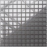 Mosaik für Badezimmer Küche aus Glas - 30 x 30cm - Dorian Grey von ILCOM