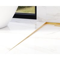 Profil LKL Duschbodenfliesen links geneigt - Gold satiniertem - 1200 x 11 mm von ILCOM