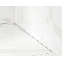 Seitliches geneigtes Profil rechts für Bodendusche silber glänzend - 4 x 180cm von ILCOM