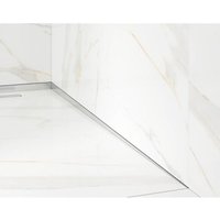 Seitliches geneigtes rechtes Profil für Dusche mit silberfarbenem Boden - 4 x 180cm von ILCOM
