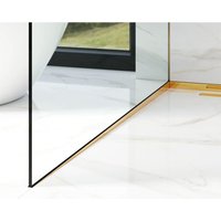 Seitliches linkes geneigtes Profil für 8-10mm Bodenduschglas 30mm x 1200mm - glänzend gold von ILCOM