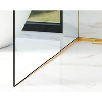 Seitliches linkes geneigtes Profil für 8-10mm Bodenduschglas 40mm x 1800mm - glänzend gold von ILCOM
