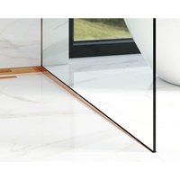 Seitliches schräges rechtes Profil für 8-10mm Bodenduschglas 30mm x 1200mm - glänzendes Kupfer Seitliches schräges rechtes Profil für 8-10mm Bodenduschglas 30mm x 1200mm - glänzendes Kupfer von ILCOM