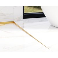 Seitliches schräges rechtes Profil für Duschkabine mit satiniertem goldenem Boden - 1200 x 11 mm von ILCOM