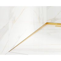 Seitliches sinisto geneigtes Profil für Bodendusche Gold satiniert- 4 x 180cm von ILCOM