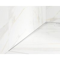 Seitliches sinisto geneigtes Profil für Bodendusche silber glänzend - 4 x 180cm von ILCOM