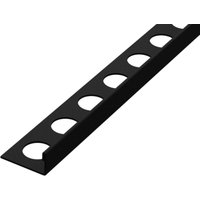 Winkelprofil J aus Edelstahl für Fliesen 10mm x 2700mm - schwarz matt Winkelprofil J aus Edelstahl für Fliesen 10mm x 2700mm - schwarz matt von ILCOM