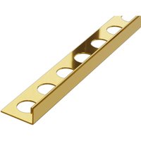 Winkelprofil J aus Edelstahl für Fliesen 8mm x 2440mm - gold poliert Winkelprofil J aus Edelstahl für Fliesen 8mm x 2440mm - gold poliert von ILCOM
