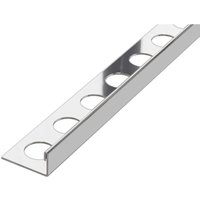 Winkelprofil J aus Edelstahl für Fliesen 8mm x 2440mm - silber poliert Winkelprofil J aus Edelstahl für Fliesen 8mm x 2440mm - silber poliert von ILCOM