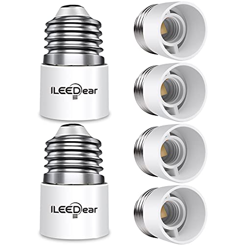 ILEEDear 6 Stück E27 auf E14 Adapter Konverter, lampenfassung e27, e27 fassung, Hochtemperaturbeständiger Lampensockel für LED-Lampen von ILEEDear