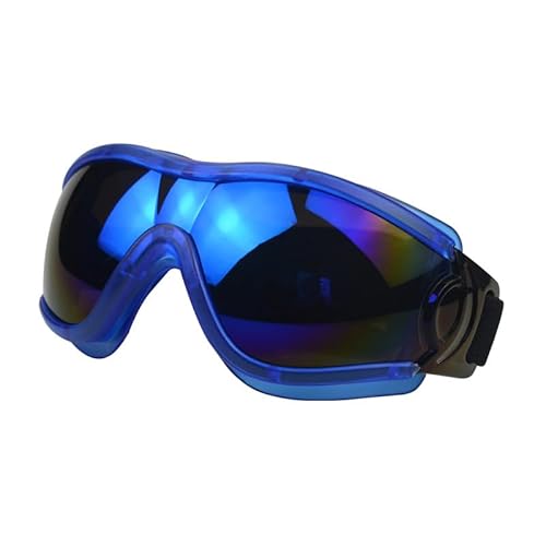 Hundebrille Für Großer Hunde UV-Schutz Haustier Sonnenbrille Verstellbare Winddichte Staubdichte Anti-Nebel Outdoor Augenschutz (Blau 1) von ILESTDG