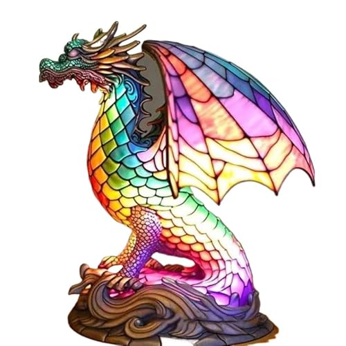 ILESTDG Festberg LeuchtKatze™ – Original Magische LED-Lampe (Typ C) – Dekoratives Zauberlicht für stimmungsvolle Atmosphäre (Drache) von ILESTDG