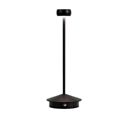 ILESTDG Heim-glueck Kabellose LED Tischlampe im Edlen Design Touch Dimmbar Outdoor Tischlampe (Trommel schwarz) von ILESTDG