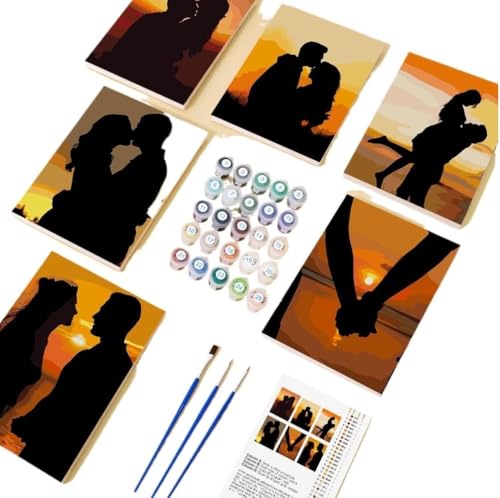 ILESTDG Paint by Numbers-6 DIY Klein Paintings Set, MAlen Nach Zahlen Erwachsene Cocktail with Frame(15 x20 cm) (MPB053) von ILESTDG