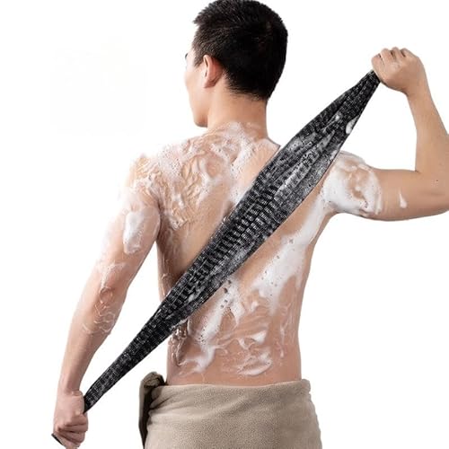ILESTDG WaterJake | Antibakterielles Duschpeeling-Tuch Peeling-Rückenwäscher Für Die Dusche Für Tiefenreinigung Körperpeeling,Männer Und Frauen (Schwarz*5) von ILESTDG