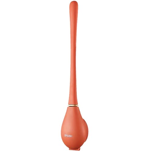 Sandsberg Moderne Flexible Silikon-Toilettenbürste - 360° Tiefenreinigung, Wandmontage Ohne Bohren, Erreicht Tote Ecken (Orange) von ILESTDG