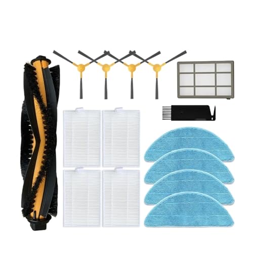 Kompatibel Mit Create, Kompatibel Mit Ikohs, Netbot S18 Roboterstaubsauger, Ersatzteile, Zubehör, Hauptbürste, Filter, Wischlappen, Tuch(15pcs) von ILHAKVYDI