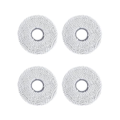 Kompatibel Mit ECOVACS, T50 Pro/Max Roboter-Staubsauger-Zubehör, Ersatzteil-Set, Haupt-/Seitenbürste, Filter, Wischlappen, Staubbeutel(Mop 4pc) von ILHAKVYDI