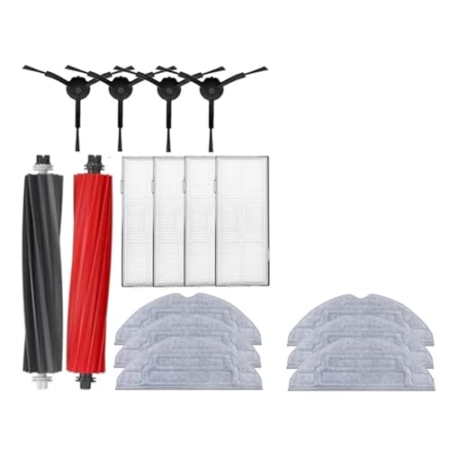 Kompatibel Mit Roborock, S8 Pro/Ultra Roboterstaubsauger-Ersatzteile, Hauptseitenbürsten, Wischtücher, Filter, Staubbeutel, Zubehör(16pcs b) von ILHAKVYDI