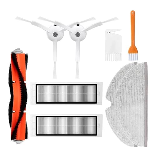 Kompatibel Mit XiaoMi, Kompatibel Mit Roborock, S5, S50, S51, S55, S6, S60, S6 Pure Staubsauger-Ersatzteile, Filter, Wischtuch, Bürstenzubehör(9PCS W) von ILHAKVYDI