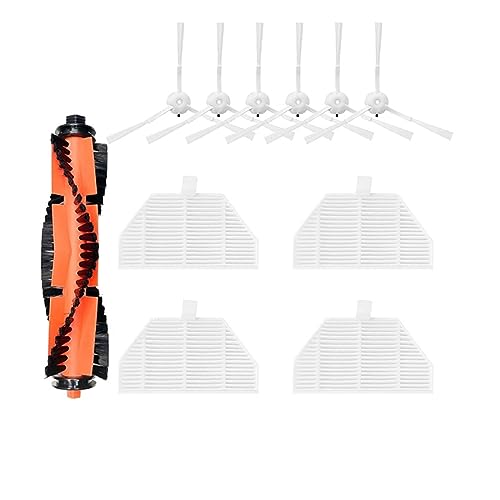 Kompatibel Mit XiaoMi, Selbstreinigendem Entleerungsroboter SDJ06RM, Ersatzteile, Hepa-Filter, Seitliche Hauptbürste, Wischtücher, Zubehör(SET W 11PCS) von ILHAKVYDI