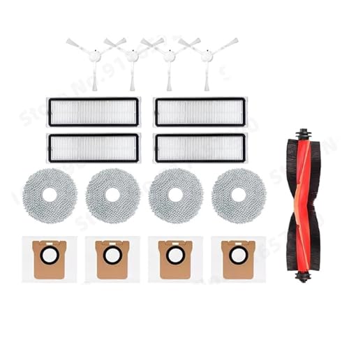 Kompatibel Mit Xiaomi, Roboterstaubsauger X20+, X10+/X20 Plus, X10 Plus, Teile, Rollen, Seitenbürste, Filter, Mopp, Tuch, Staubbeutel, Zubehör(17pcs) von ILHAKVYDI