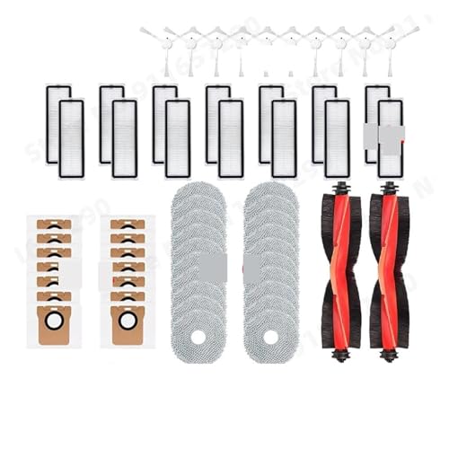 Kompatibel Mit Xiaomi, Roboterstaubsauger X20+, X10+/X20 Plus, X10 Plus, Teile, Rollen, Seitenbürste, Filter, Mopp, Tuch, Staubbeutel, Zubehör(60pcs) von ILHAKVYDI
