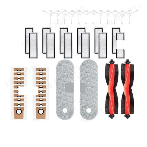Kompatibel Mit Xiaomi, Roboterstaubsauger X20+, X10+/X20 Plus, X10 Plus, Teile, Rollen, Seitenbürste, Filter, Mopp, Tuch, Staubbeutel, Zubehör(66pcs) von ILHAKVYDI