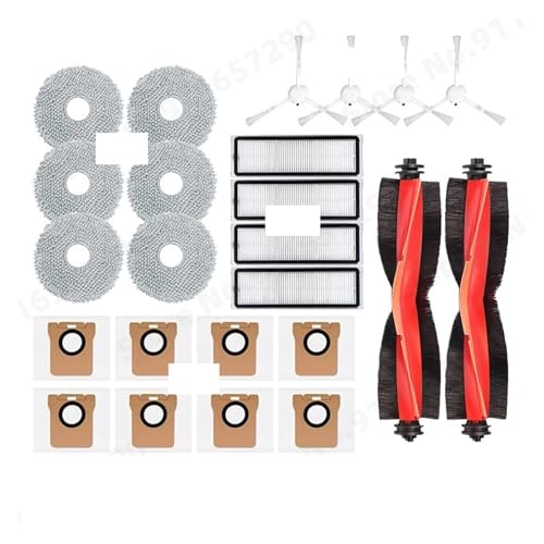 Staubbeutel, Kompatibel Mit Xiaomi, Roboterstaubsauger X20+ X10+ X20 Plus X10 Plus, Zubehör, Hauptseitenbürste, Filter, Wischtuch, Ersatz(24pcs) von ILHAKVYDI