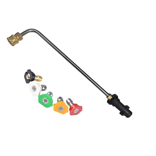 1/4 Zoll Rod Jet Autoreinigung Hochdruck-Wasserpistolenverlängerung, Kompatibel Mit Karcher K2 K3 K4 K5 K6 K7 Mit Düse(Red) von ILJXPOZB