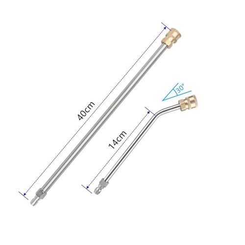 2 Verlängerungsstäbe For Hochdruckreiniger – Gerade Und Gebogene Stangen Mit 1/4-Zoll-Schnellanschlussstecker For Die Reinigung Von Wänden, Dächern Und Autos(A) von ILJXPOZB