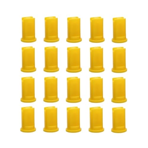 20 STÜCKE Kompatibel For RC Pflanzenschutz UAV Hochdruck Anti-drift Flachstrahl-Sprühdüsen Landwirtschaftlicher Winddichter Zerstäubungssprinklerkopf(Yellow 02) von ILJXPOZB