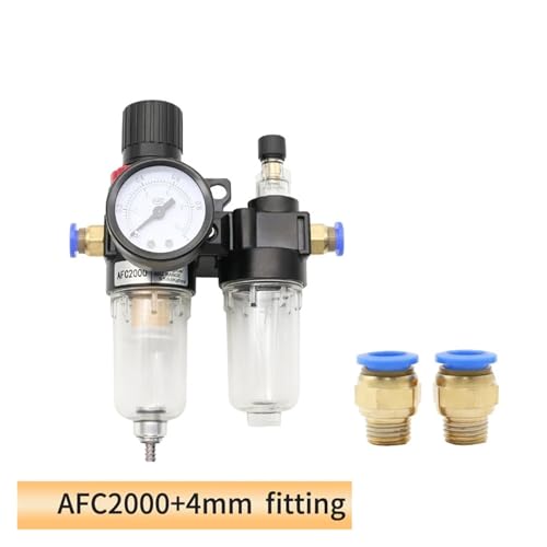 AFC2000 G1/4 Luftkompressor-Öl-Wasserabscheiderfilter – Kompatibel Mit AFR2000 Und AL2000 For Verbesserte Leistung(PC 4mm Fitting) von ILJXPOZB
