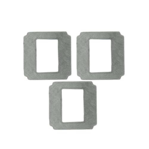 Fensterreinigungsroboter Mopp Hochwertiges Tuch Quadratische Reinigungstücher Fensterreiniger Zubehör, Kompatibel Mit Purerobo W-S3 W-S8S W-S3S Roboter(Gray Cloth 3Pcs) von ILJXPOZB