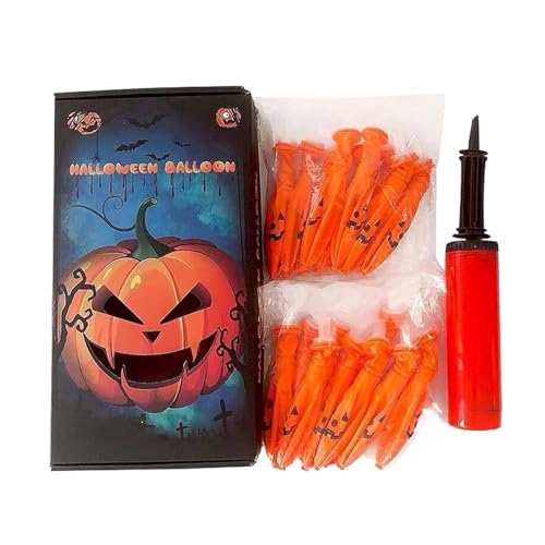 ILJXPOZB 5–20 Stück Leuchtende Halloween-Luftballons for Partydekorationen – Im Dunkeln Leuchtende Kürbis-Luftballons(20pcs) von ILJXPOZB